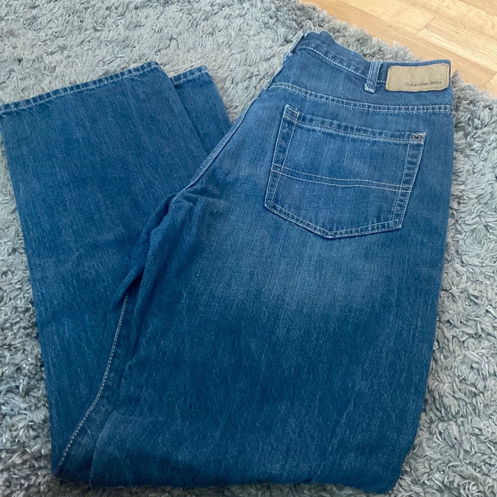 Mens Calvin Klein Relaxed Straight Jeans